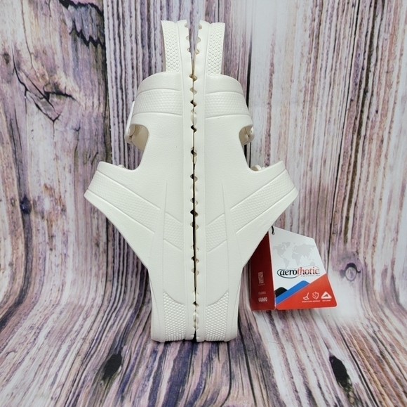 AEROTHOTIC White Dual Strap Arcus Slide Sandals - Picture 8 of 16